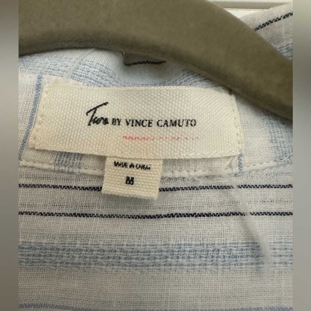 Vince Camuto Striped Button-Up Shirt Dress size M - Picture 4 of 6